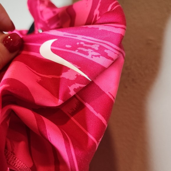 Nike Pro Hyperwarm 3.0 Mock Pink Spell out pullover zip shoulder size XL youth - Picture 13 of 16